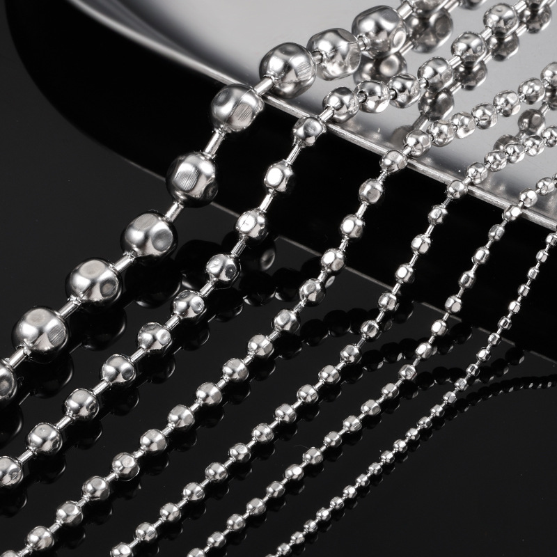 Stainless Steel Hexagonal Tube Bead Chain Men's and Women's Necklace Bracelet Bag Chain DIY Fashion Simple Jewelry with Chain Loose Chain Wholesale