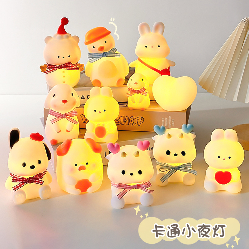 Children's Day Night Market Hot-Selling Cartoon Night Light Bedroom Decoration Atmosphere Lamp Internet-Famous Glowing Toy