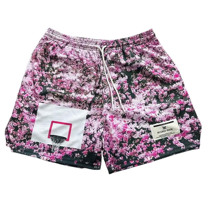 Ryoko Rain Trendy Basketball Training Shorts for Men, Loose Fit, Sports Casual, Quick-Drying, Knee-Length Fitness Shorts