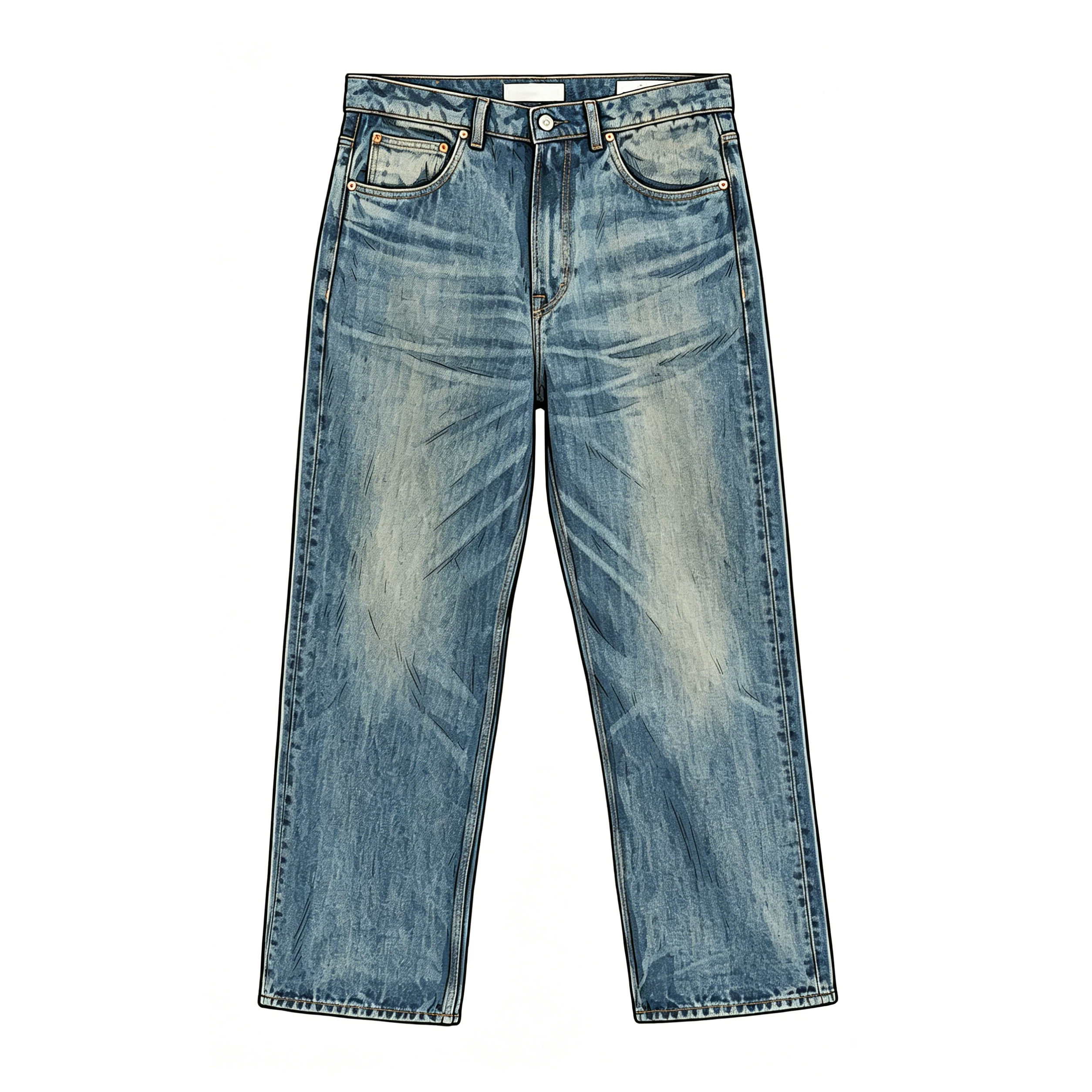 OL 26ss Rocker Storm Wash third cut jeans