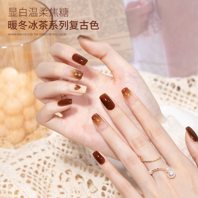 Miss Honey 2026 Summer New Jelly Series Nail Polish Gel Set Ice Transparent Manicure Nude Color Cute Sour Plum Mumu