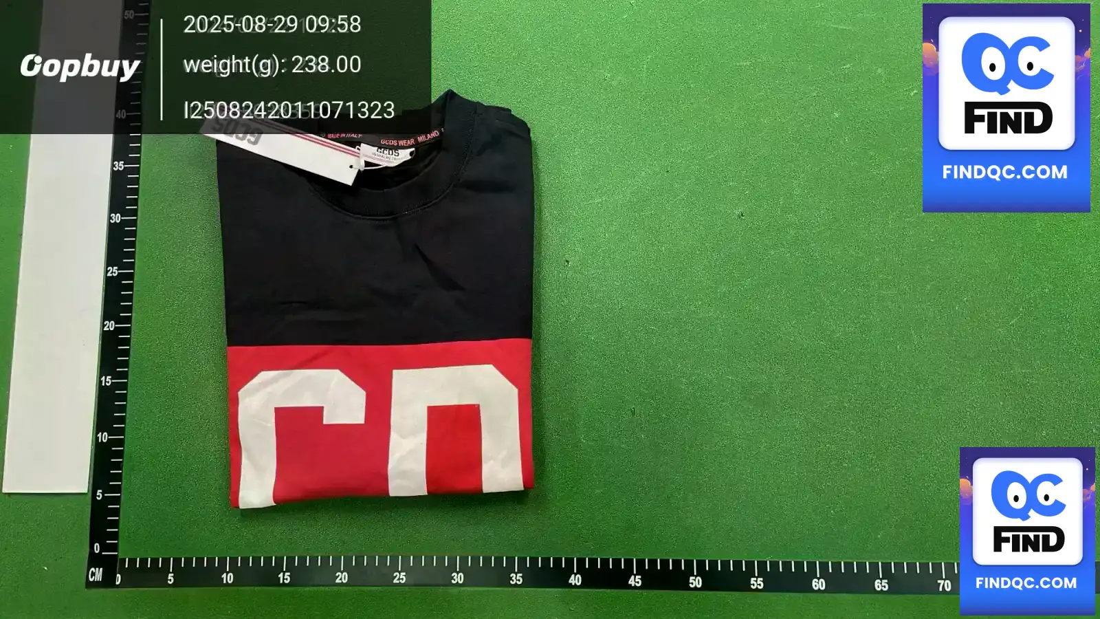8853 Wide GCDS Letter Printed New Short-sleeved T-shirt Men's Loose Top Cross-border Round Neck Base Shirt