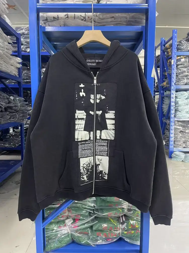 ERD melancholic wealthy second-generation zip up repair for women like vintage hoodies and hoodies, trendy for both men and women