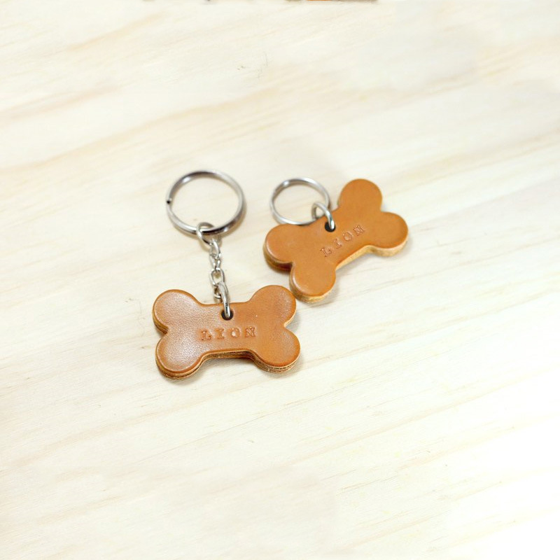Genuine Leather Cat and Dog Pet Brand Key Ring Tag Key Tag Pet Cat and Dog Tag Key Chain Card Pendant