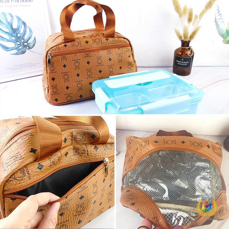 ☽ Cartoon Lunch Bag for Elementary School Students, Portable Lunch Box Bag for Office Workers, Lunch Storage Bag for Outings