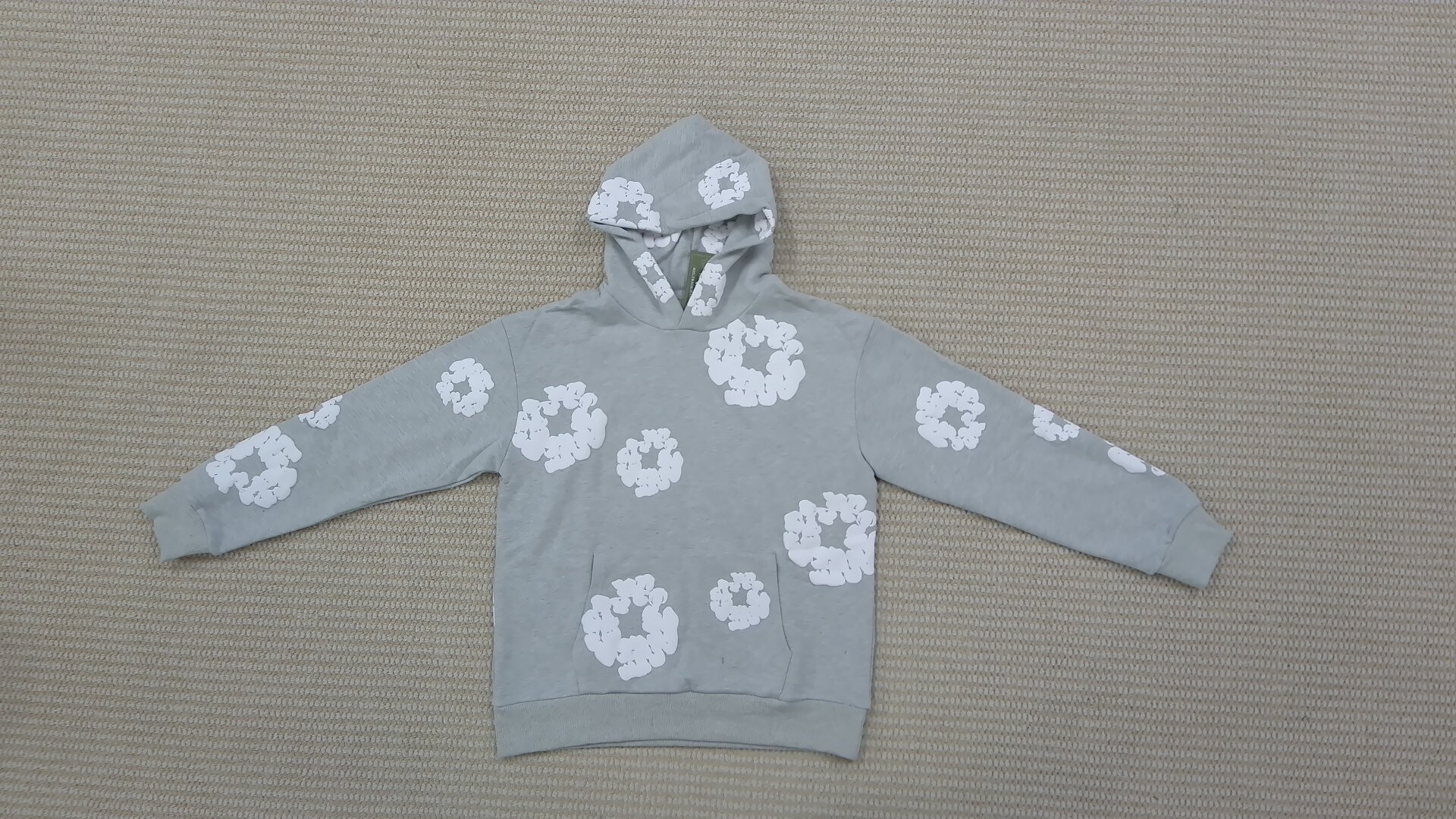 Denim Tears Grey Floral Hoodie QC