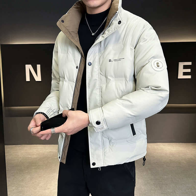 High-End down Jacket for Men 2025 Winter New Style Loose Stand-Up Collar Trendy Winter Clothing Warm Thickened Top Men's Coat
