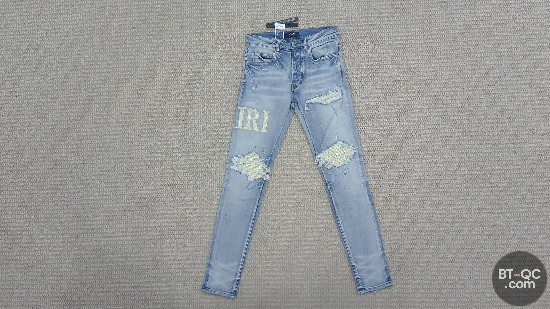 Amiri Distressed Logo Jeans QC