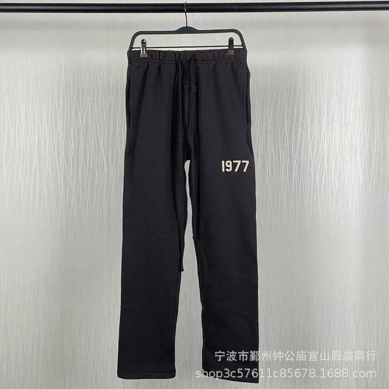 GPZ1977 直筒长裤1977 绒布植绒印花ESSFOG潮牌跨境