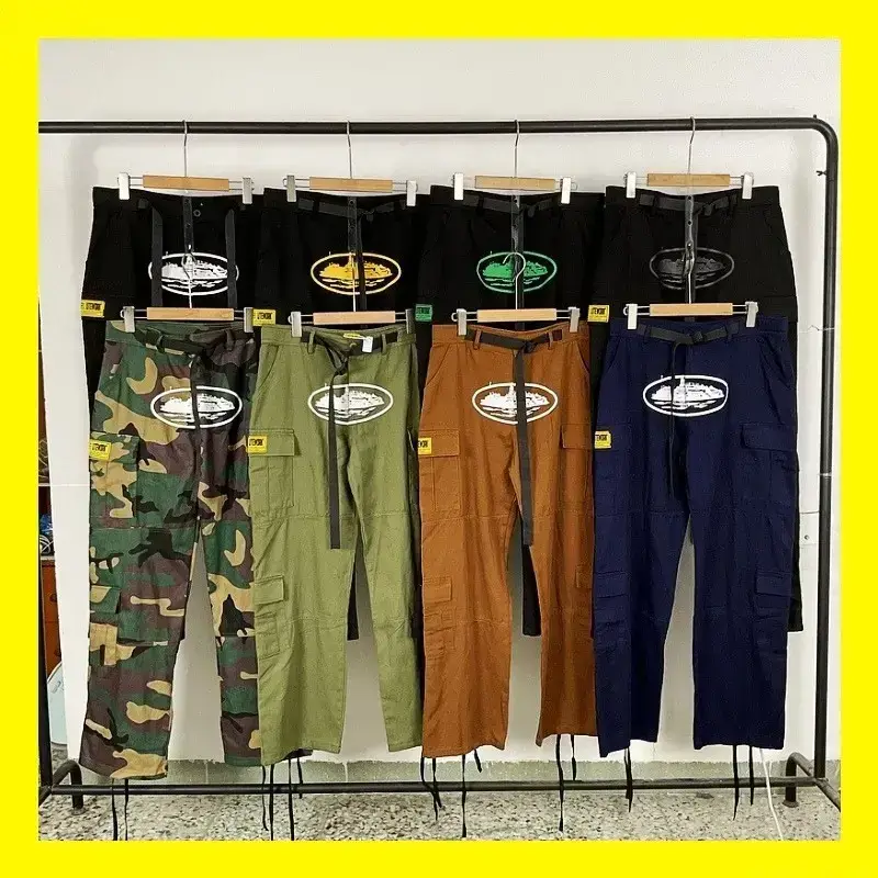 24S Cross-border European and American Fashion Brand Alcatraz Island Multi-Pocket Elite Casual Covers High Street Pants for Men and Women Couple