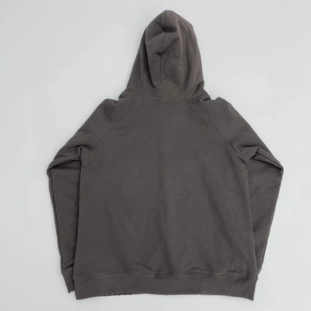 Kk11 Number Nine N9 Skull Embroider Zipper Outwear Sweatshirt Hoodie Destroyed and Distressed