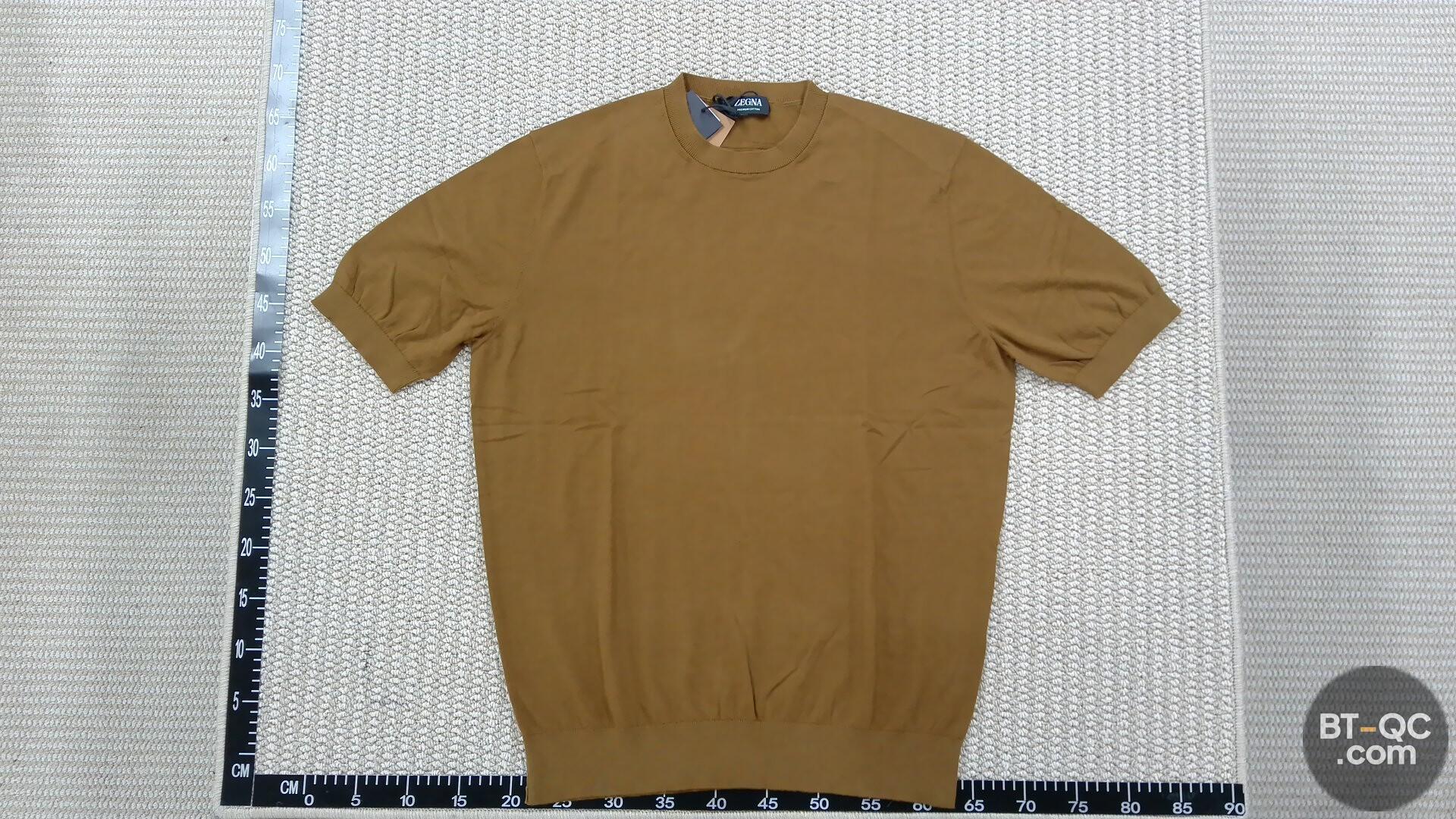 Zegna Brown Short Sleeve Knit Shirt QC