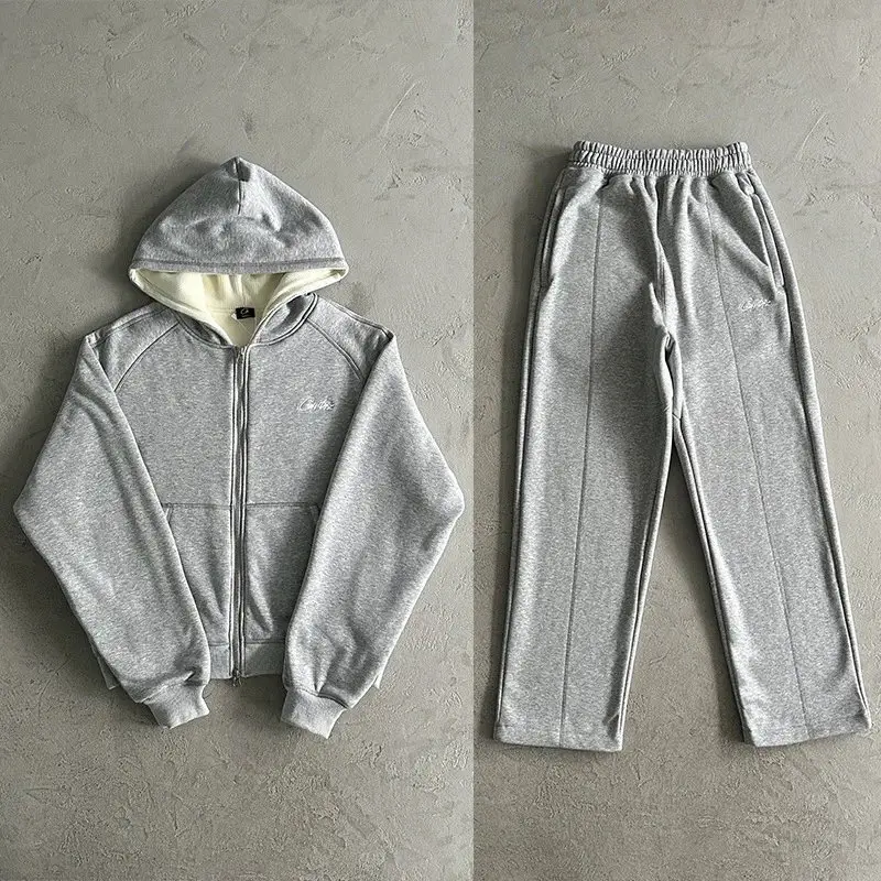 嘻哈街舞刺绣字母针织卫裤男运动服