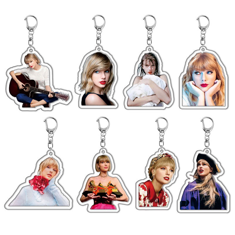 Taylor Swift Acrylic Keychain Pendant Character Peripheral Figure Cross-Border In-Stock