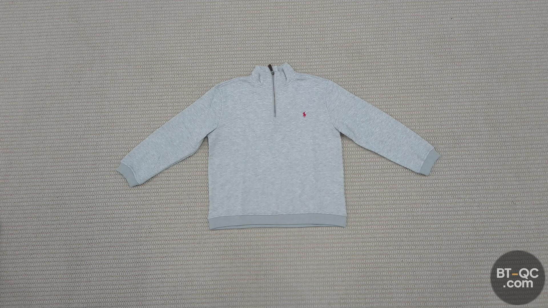Ralph Lauren Polo Half Zip Sweater Grey QC
