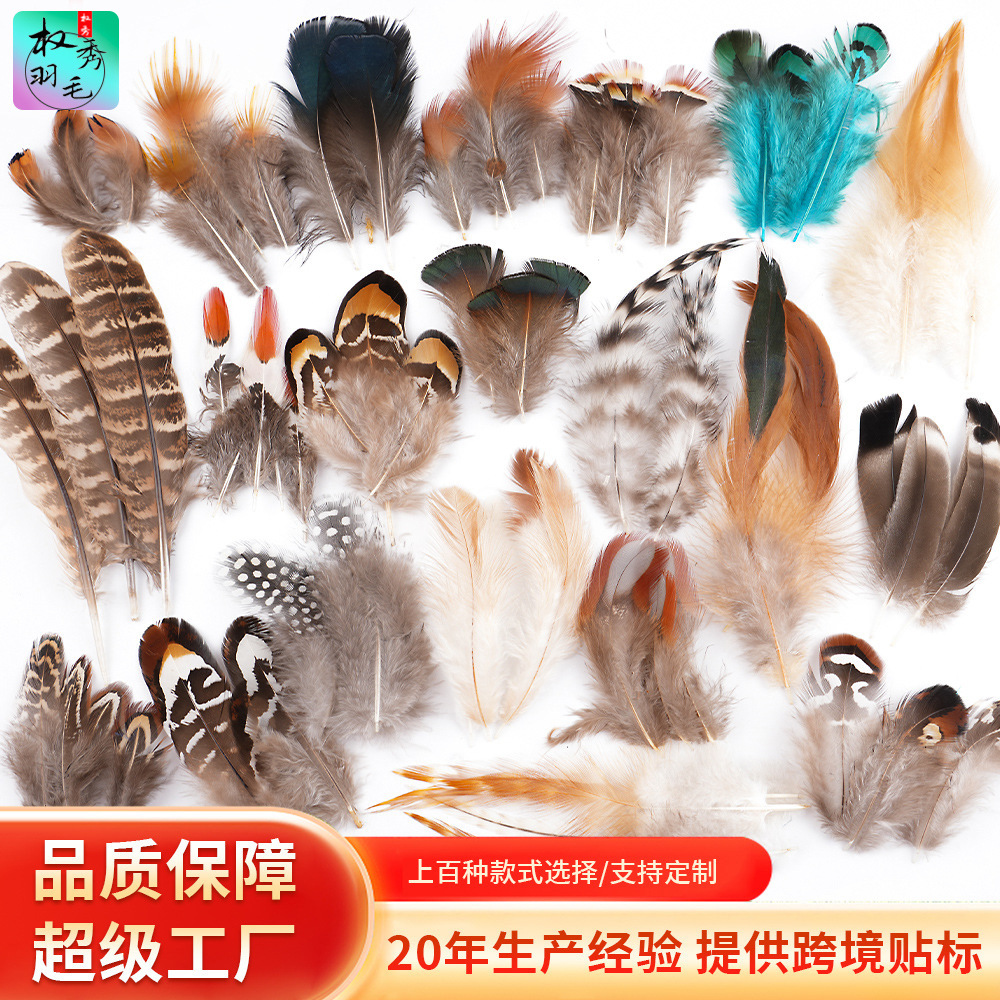 Factory wholesale diy jewelry accessories feather DIY feather headdress corsage hat shoes crafts decoration materials