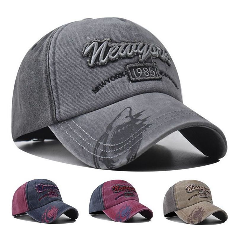 Spring and Autumn Foreign Trade Hip Hop Cap Men's and Women's Fishing Hat Washed Old Graffiti Cotton Embroidered Baseball Cap Cap
