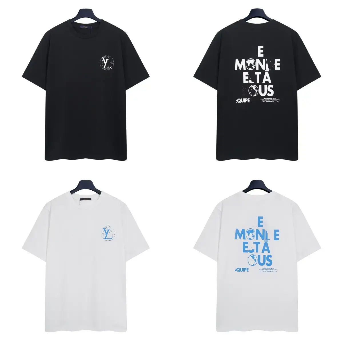 High Version of Lujia 2025 New Show Earth Staff Uniform Letter Printed Casual Loose Short-Sleeved T-Shirt