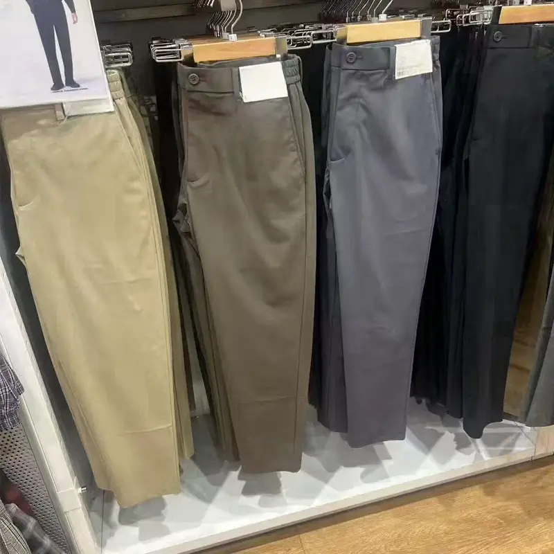 Men's High-Elasticity Trousers/Casual Pants Straight-Leg Pants Regular Style 25 Spring/Summer New Model E475598/477837
