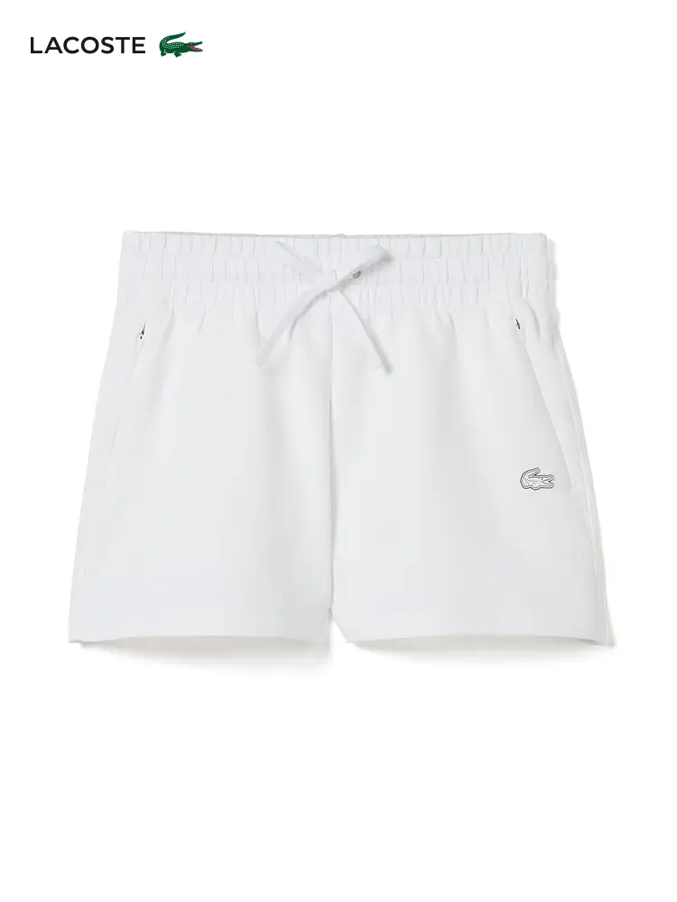 Lacoste French Crocodile Women's Clothing 25 Summer Casual Elastic Waist Drawstring pure color Relaxed shorts | Gf 5378