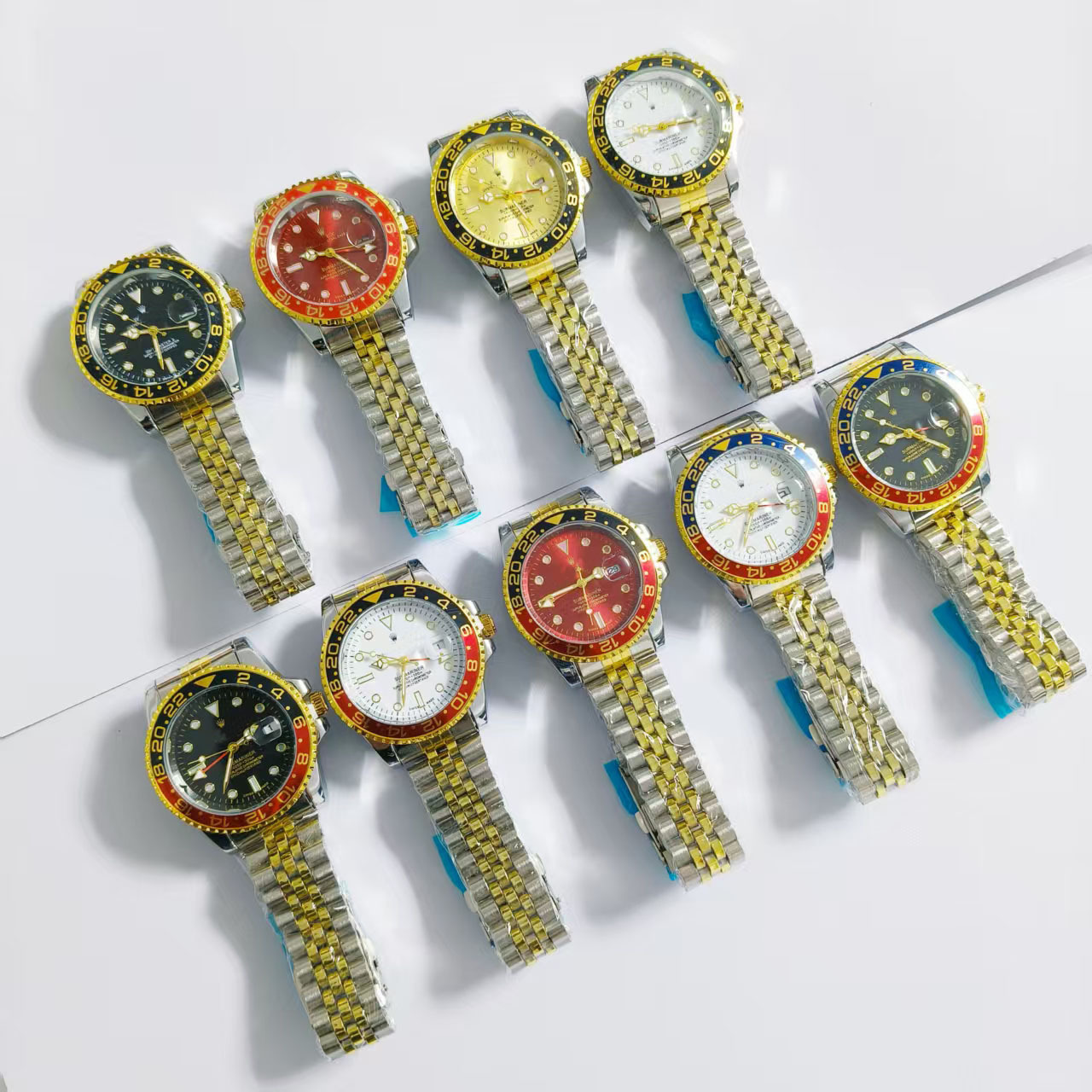 Foreign Trade Explosions Watch GMT Coke Ring Famous Watch Men's Steel Belt Water Ghost Quartz Waterproof Watch shopee Daifa
