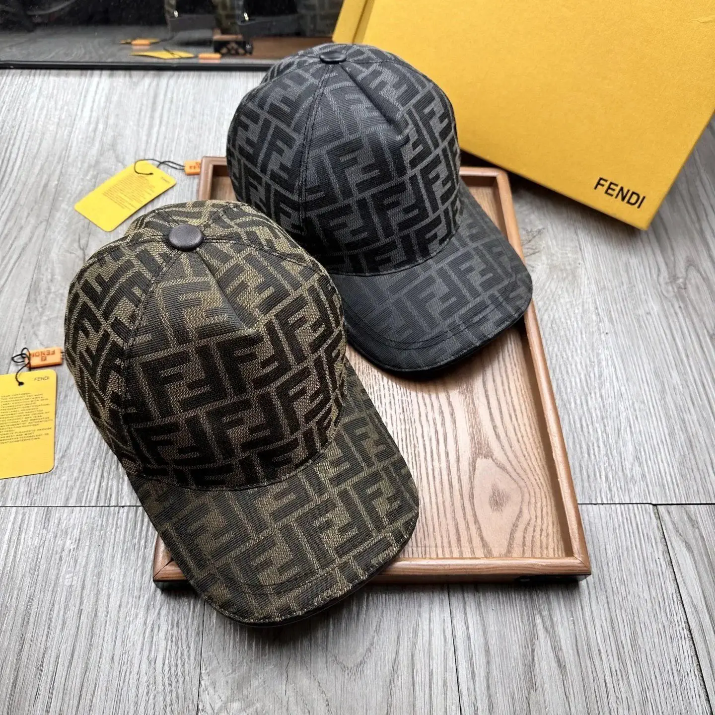 Fendi FF Motif Baseball Caps