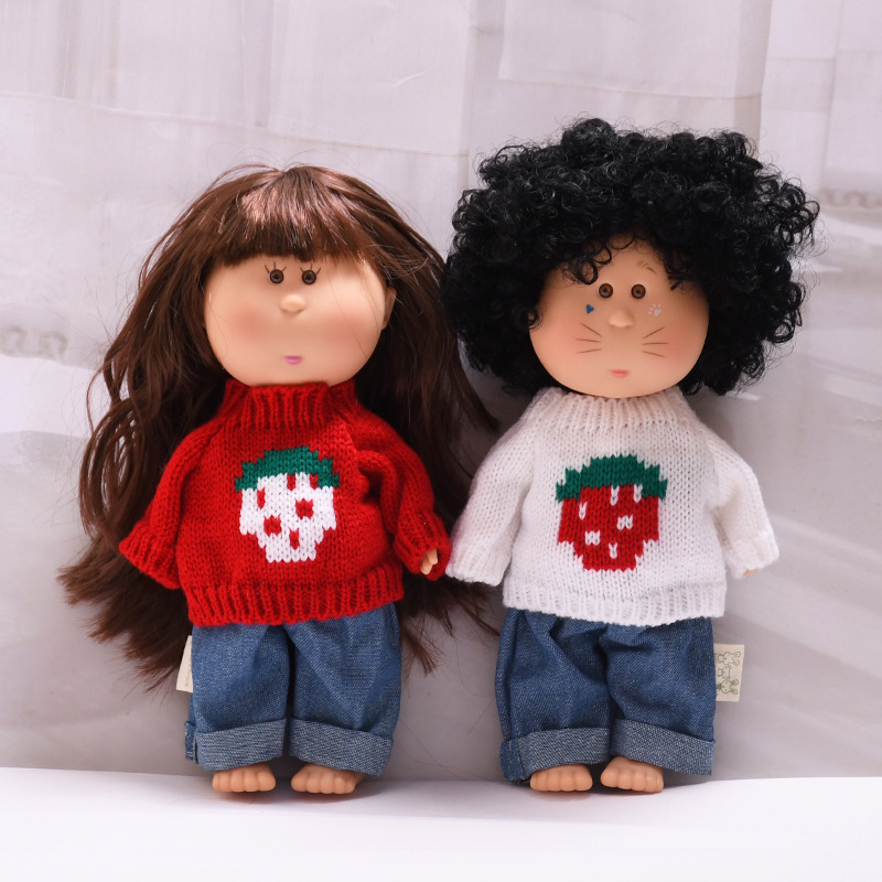 Only the Clothes] Spanish Mia Potato Doll Clothes 24cm Mia Doll Outfit Change Strawberry Sweater and Jeans
