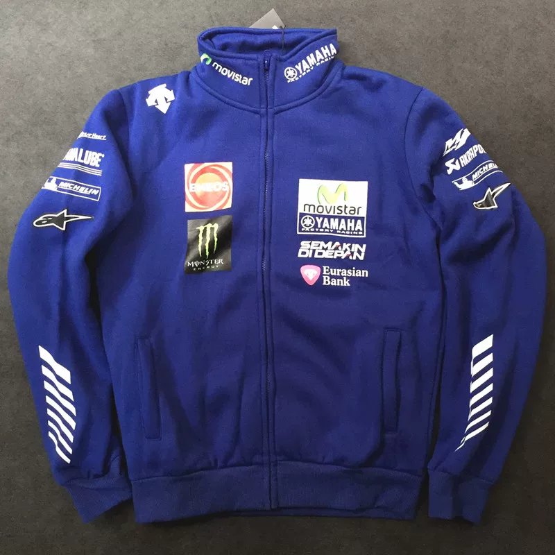 Export Original Motogp Team Uniform Sweatshirt R3 Motorcycle Pure Cotton Rossi Racing Suit Cycling Casual Blue Jacket Foto QC de TAOBAO na Qualit.ly