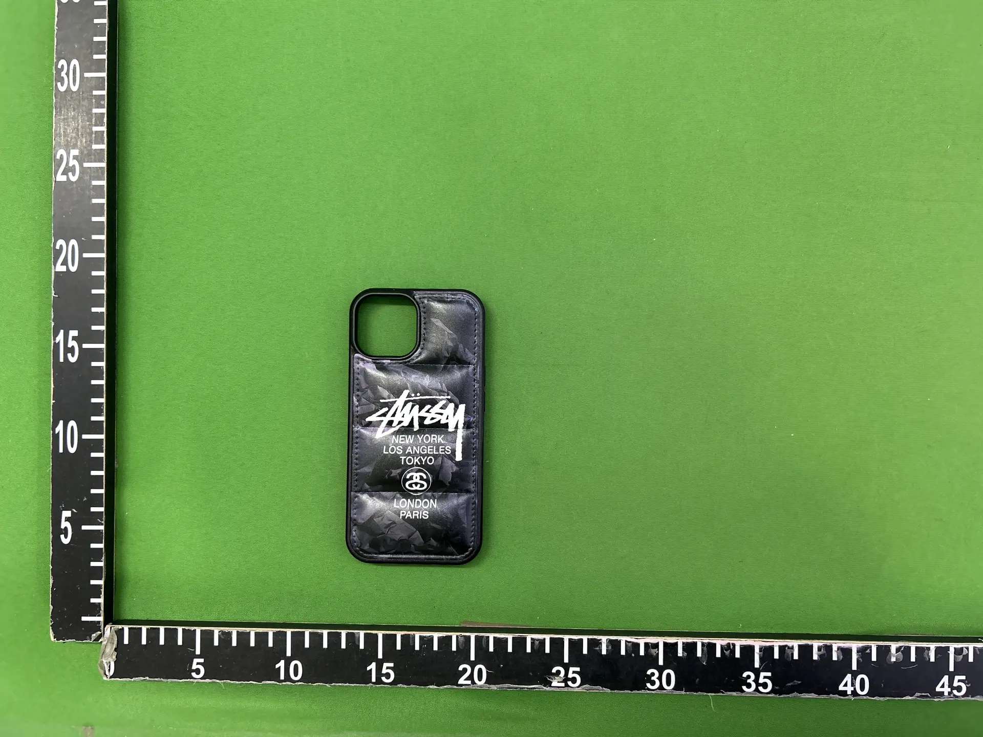 Cowboy style European and American high street trendy brand Stussy suitable for Apple 17 ProMax down jacket phone case StussyiPhone16Pro premium feeling cotton cushion all inclusive anti fall protective cover 154