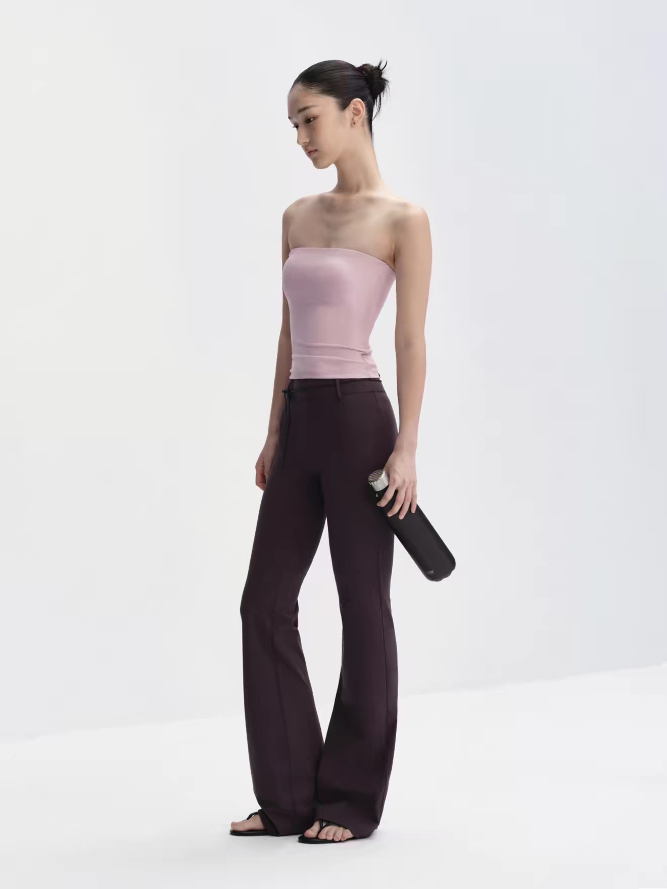 "Original Factory 93-Day Tencel Fabric" Hourglass-Shaped Detachable Chest Pad Tube Top Slim-Fit Flattering Backless Sexy Top