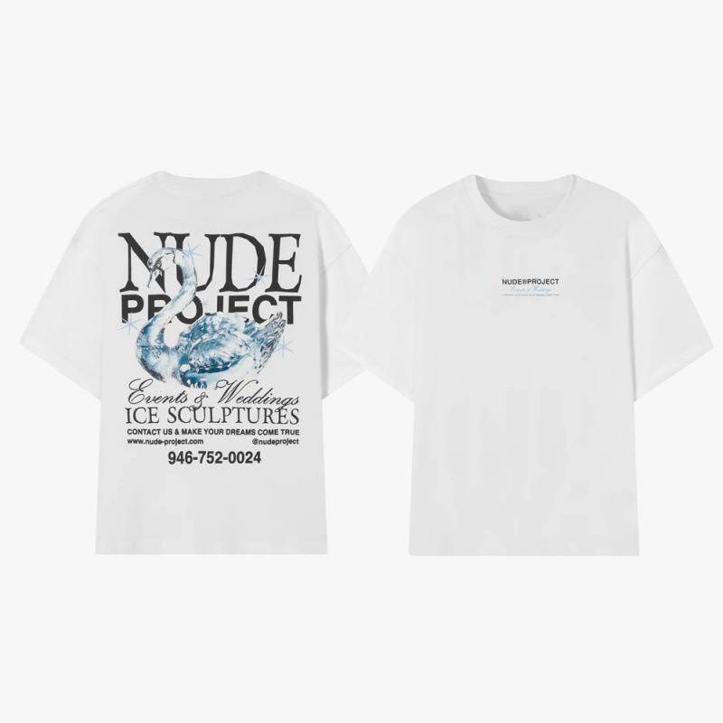 Cross-Border European Size Pure Cotton 2025 New Hot Sale Ndy Printed Nude Project Men W