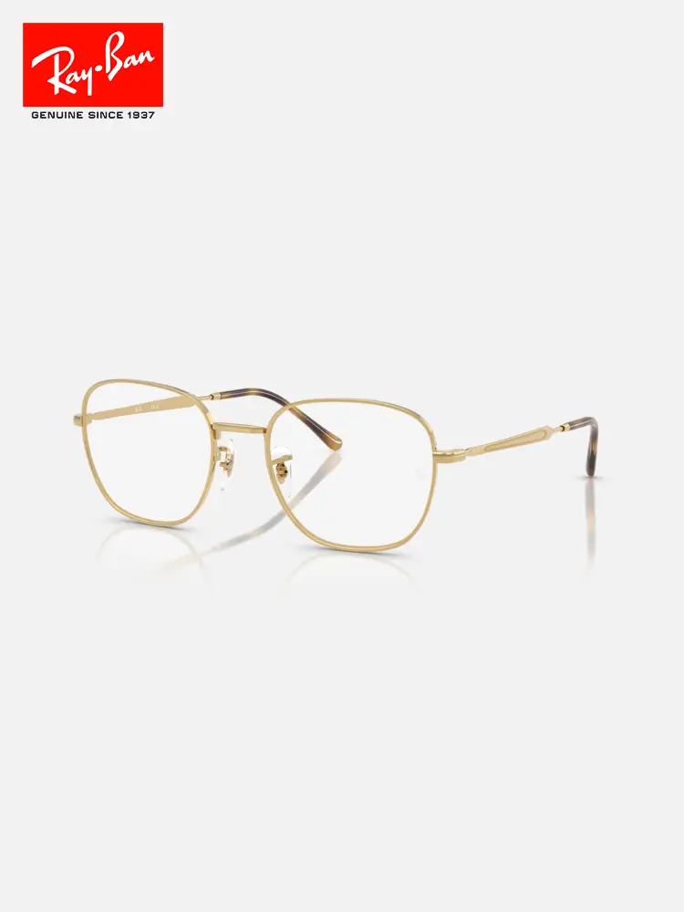 [2025 Spring and Summer New Products] Ray-Ban Square Optical Mirror Metal Frame Myopia Mirror 0Rx6534 Can Be Matched with Mirror