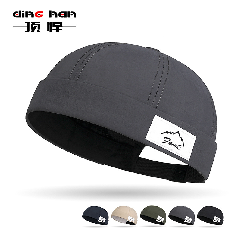 Spring and summer new thin quick-drying Hong Kong style ruffian handsome melon skin Tang hat hip-hop American inch head beanie landlord hat cross-border