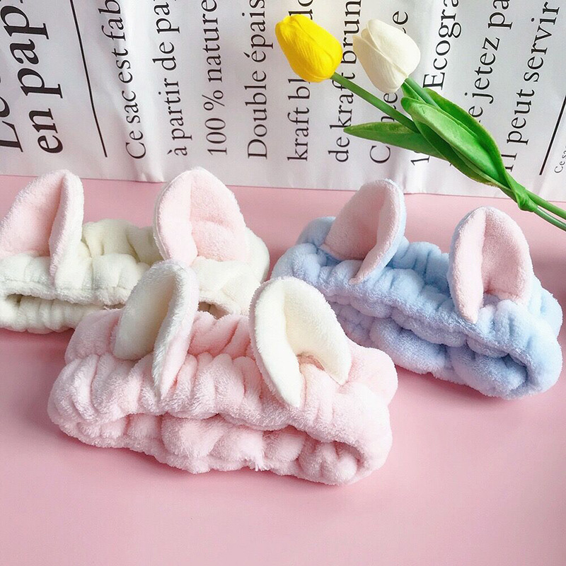 South Korea Cat Ears Cute Wash Hair Band Internet Popular Ins Hair Set Apply Mask Hair Band Women's Face Wash Hair Band