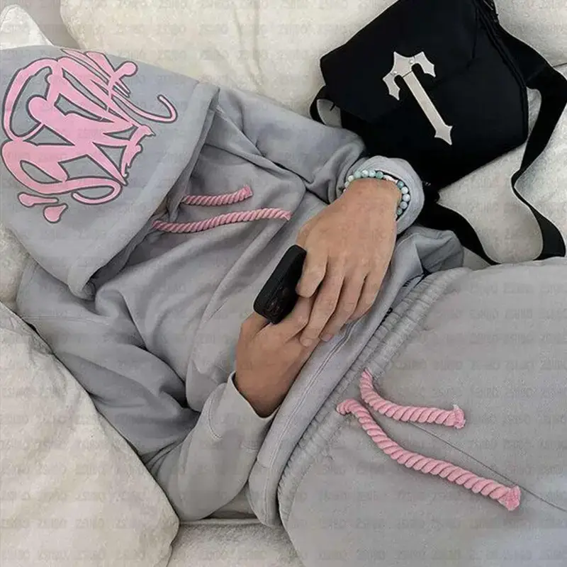 Autumn and Winter Fashion Brand Printed Loose Sweater Y2K Hip Hop Street Wear Men's and Women's Pullover Casual suit