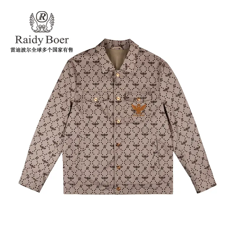 [Digital Print] Raidy Boer/Raidy Boer parka Multi-Bag Lapel jacket Outwear Male 3003