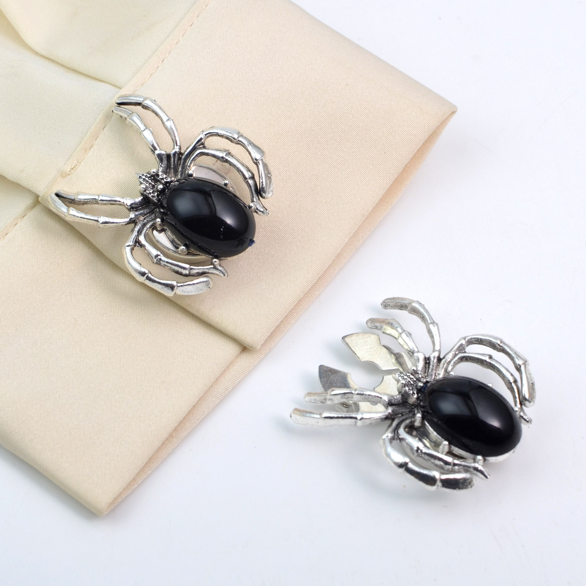 Button Cover Alloy Spider Rhinestone Shirt Cufflink Button Cover Flower Collar Button Rhinestone Button Cover