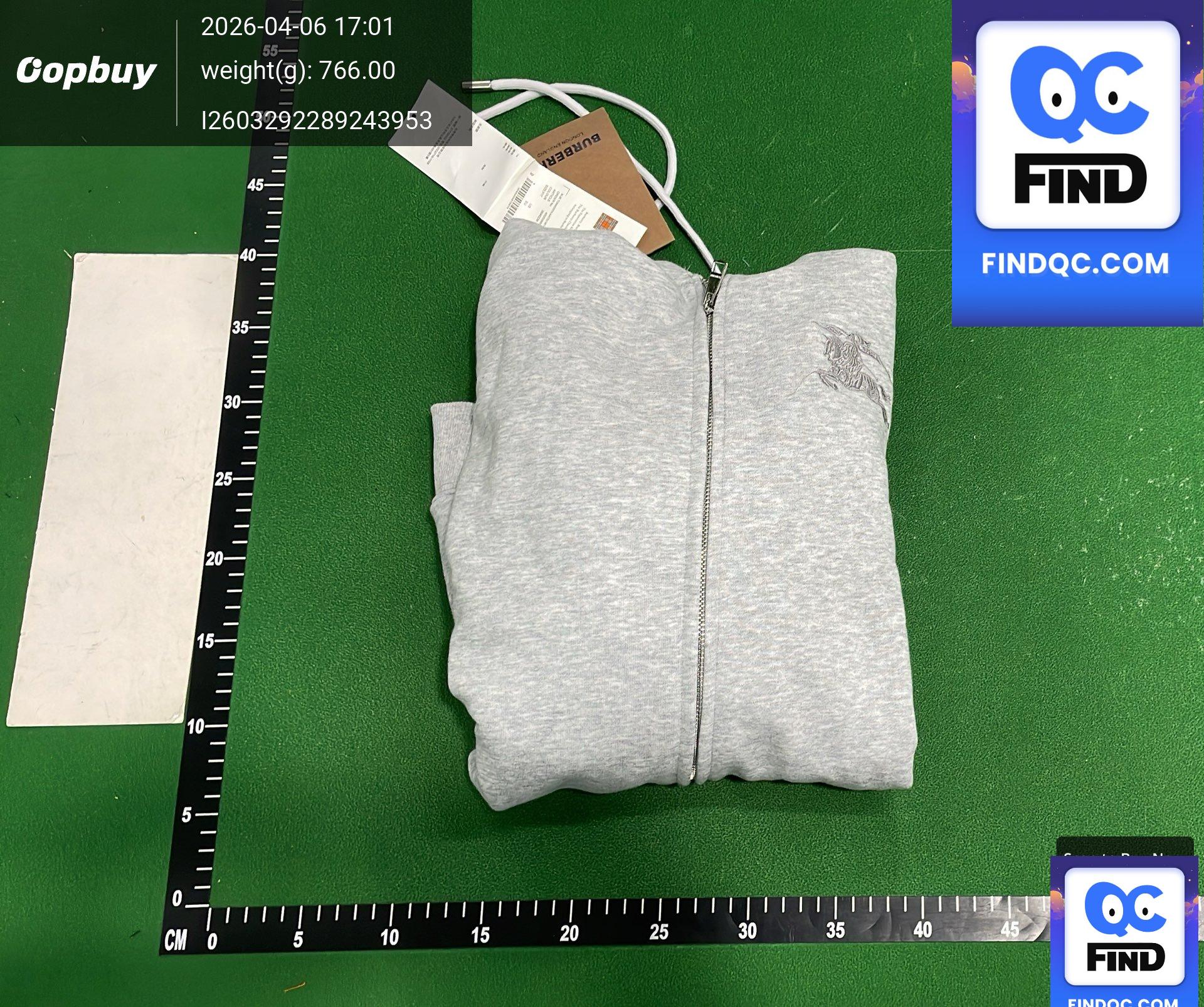 Burberry Zip Hoodie QC