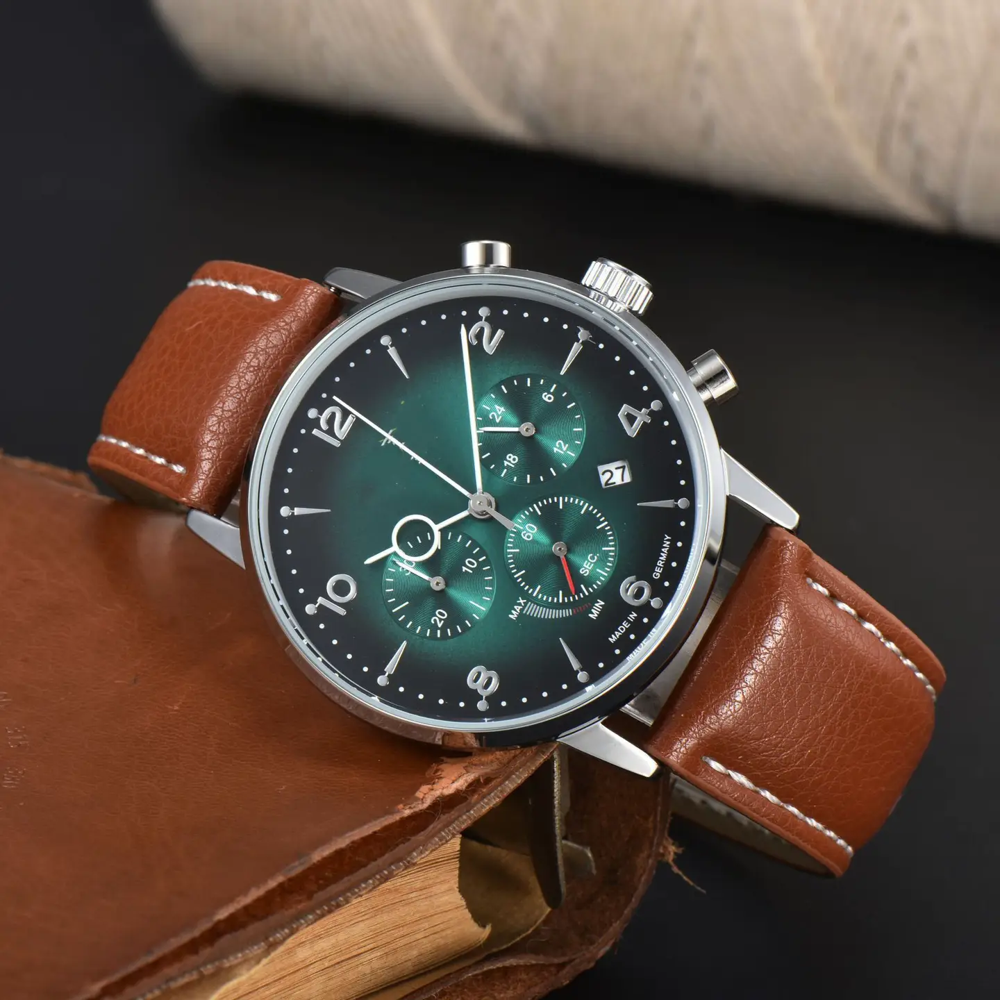 2023 Export Men's Watch Six-pin Multifunctional Business Style High-end Quartz Wrist Watch Factory Wholesale