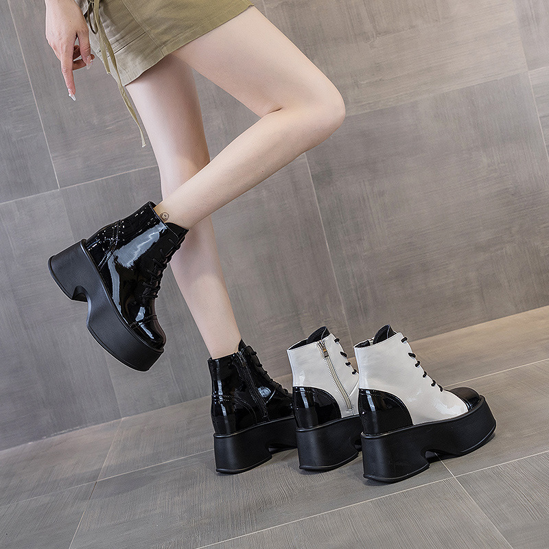 British Style Thick-Soled Martin Boots for Women 2026 New Versatile European and American Retro Lace-Up Fashion Casual Single Boots Cool Trendy Style