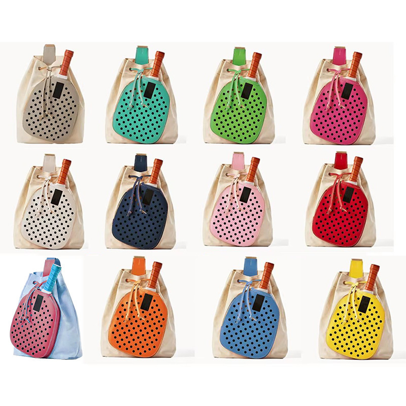 Manufacturer Customized Outdoor Sports Fitness Canvas Sling Bag Adjustable Multi-Pocket Tennis Bag Pickleball Racket Bag