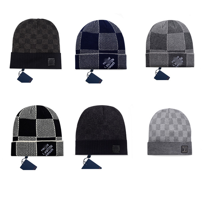 Classic Lettered Leather Label Knit Hat Unisex Wool Hat Autumn and Winter Fashion Trendy Brand Cross-Border Hot-Selling Beanie Foto QC de 1688 na Qualit.ly