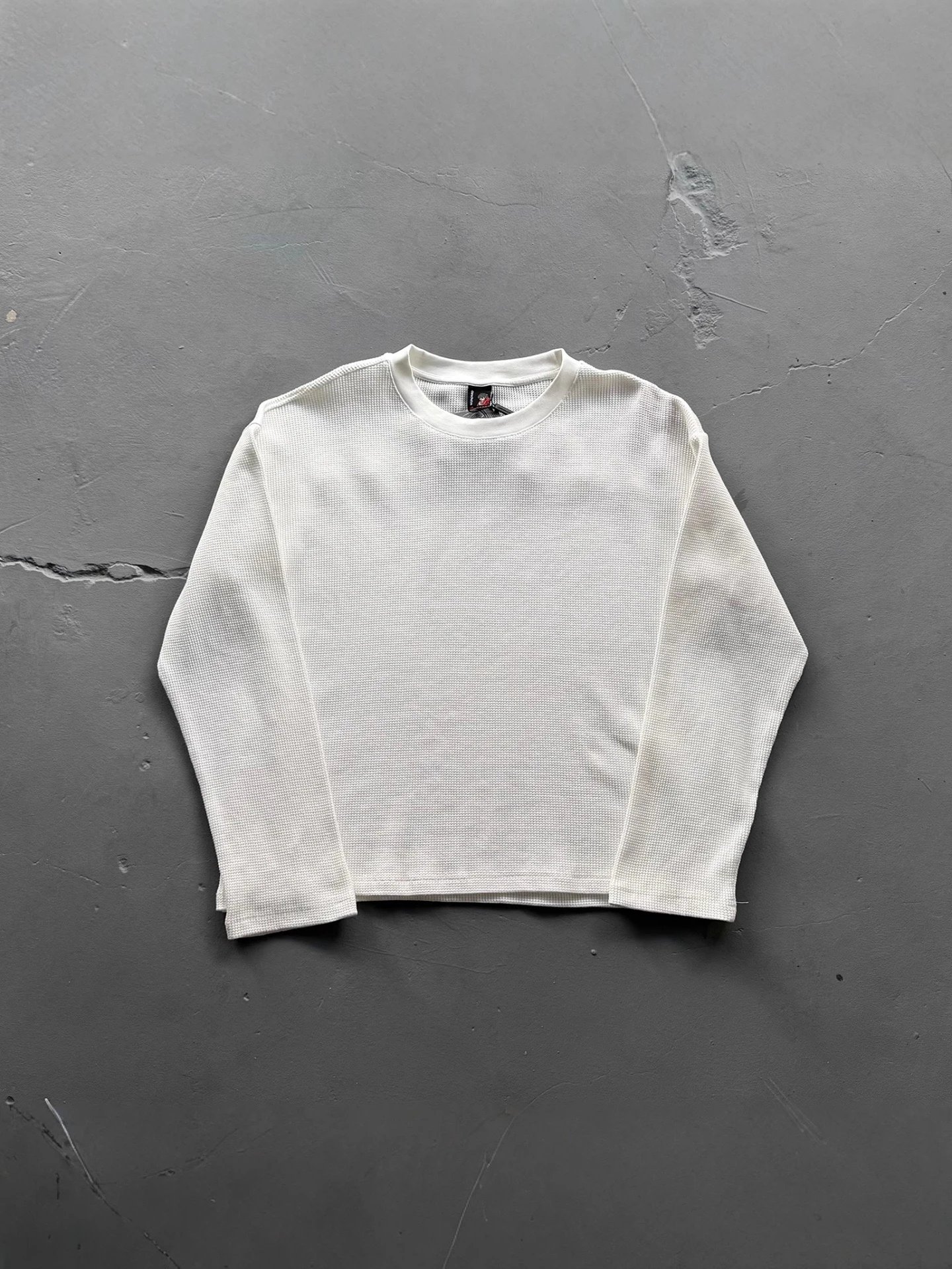 D-华夫格梅花刺绣T恤-TOM Foto QC de WEIDIAN na Qualit.ly