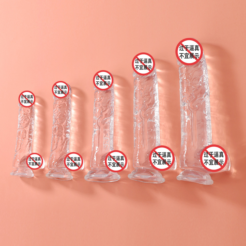 Phantom of the Opera simulation penis crystal white transparent dildo female sex TPE material seven sizes hot new products