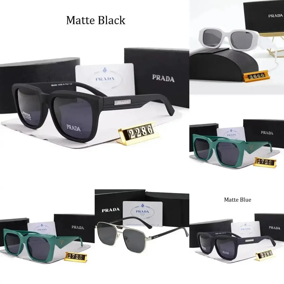 Prada 2286 Matte Black Sunglasses