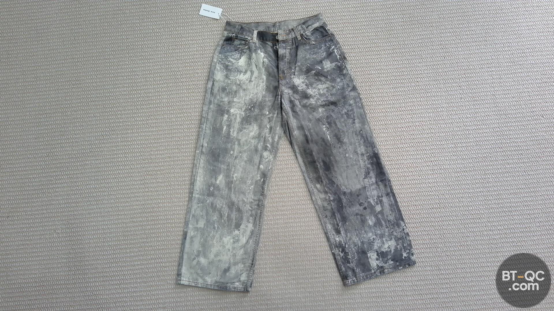 Acne Studios Grey Paint Splatter Jeans QC