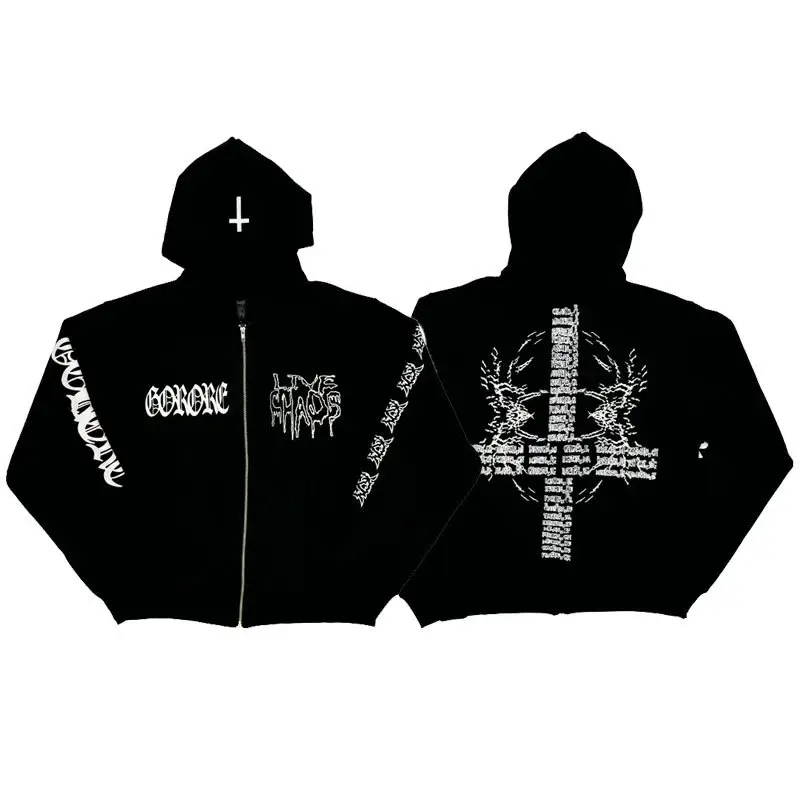 Ken Carson a Great Chaos Tour Sweatshirt Zipper Hoodie Hoodie Opium-XW