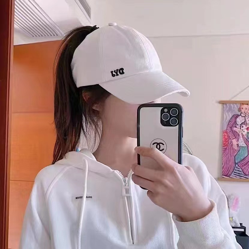 New Hat Women's Summer Empty Top Peach Tail Baseball Cap Riding Outdoor Sun Hat Casual Sports Cap