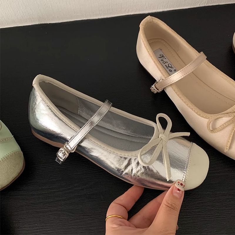 French-Style Mary Jane Women's Shoes 2026 New Ballet Shoes for Women, Evening Shoes to Match Dresses, Elegant Flat Single Shoes