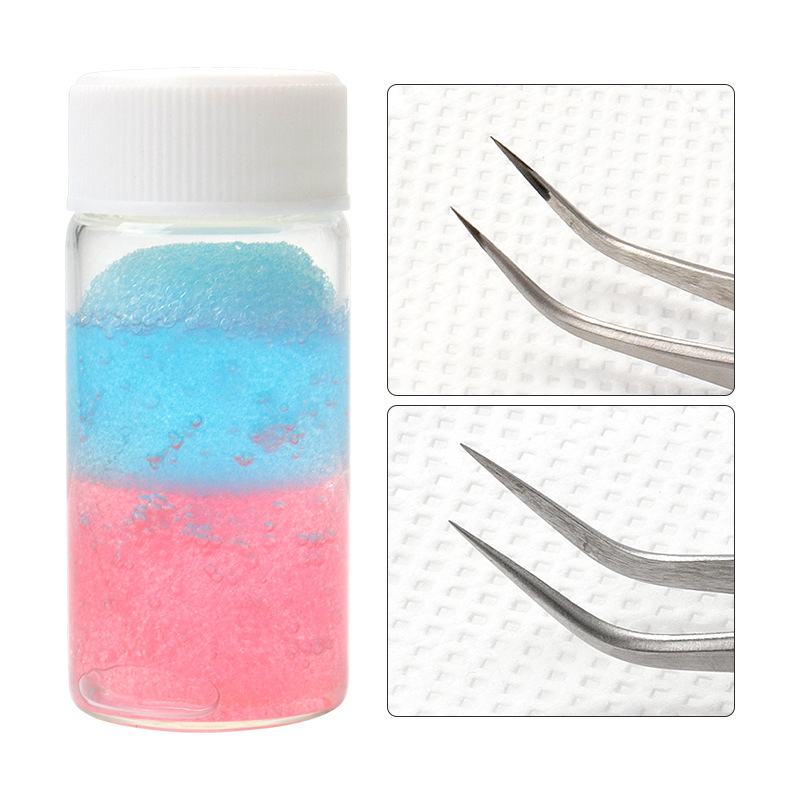 Wholesale grafting eyelash tweezers cleaner eyelash tweezers cleaner false eyelash cleaning tweezers auxiliary tool